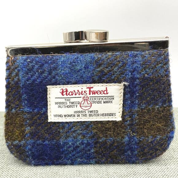 Glen Appin Scotland Harris Tweed  coin purse kiss clasp Handmade outer‎ Hebrides - Picture 1 of 7